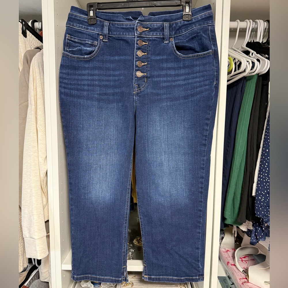 Maurices Dark Blue Ankle Jeans